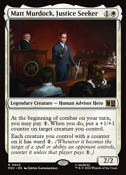 Matt Murdock, Justice Seeker Magic: The Gathering card