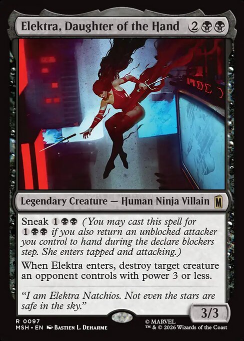 Elektra, Daughter of the Hand Magic: The Gathering card
