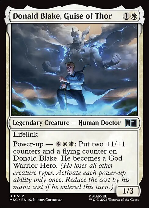 Donald Blake, Guise of Thor Magic: The Gathering card