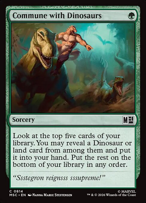Commune with Dinosaurs Magic: The Gathering card