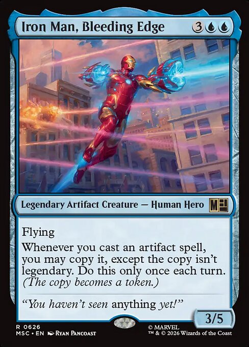 Iron Man, Bleeding Edge Magic: The Gathering card
