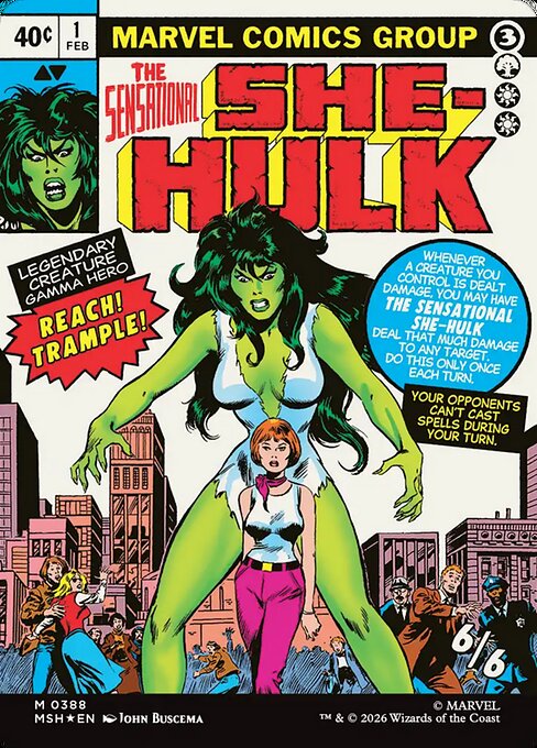 The Sensational She-Hulk Magic: The Gathering card