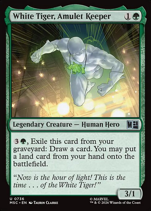 White Tiger, Amulet Keeper Magic: The Gathering card