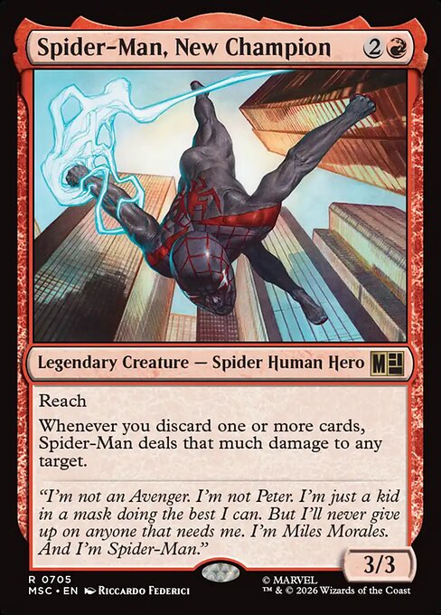 Spider-Man, New Champion Magic: The Gathering card