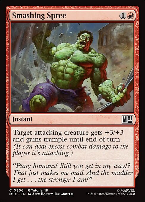 Smashing Spree Magic: The Gathering card