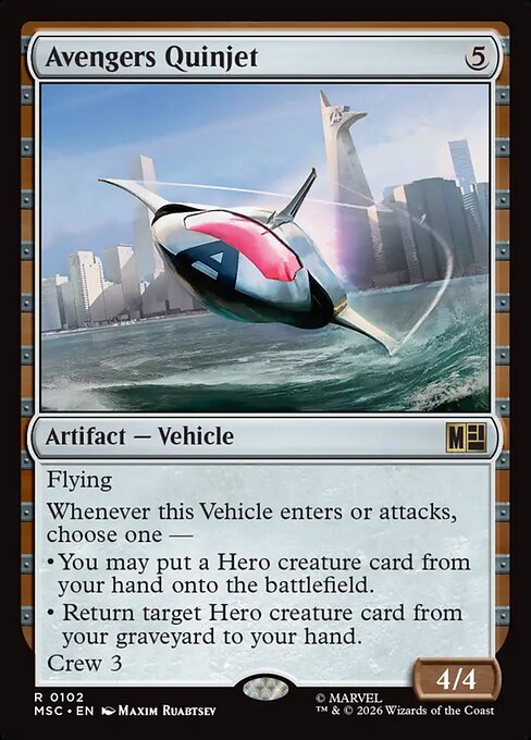 Avengers Quinjet Magic: The Gathering card
