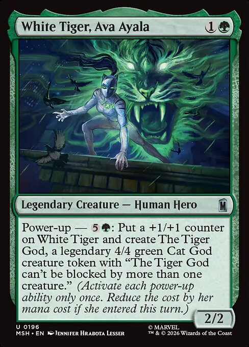 White Tiger, Ava Ayala Magic: The Gathering card