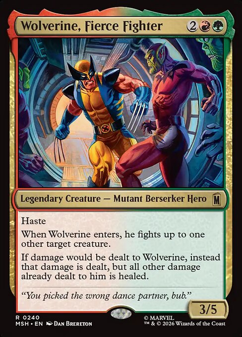 Wolverine, Fierce Fighter Magic: The Gathering card