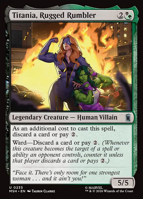 Titania, Rugged Rumbler Magic: The Gathering card