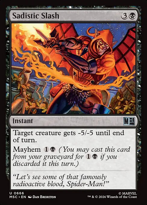 Sadistic Slash Magic: The Gathering card
