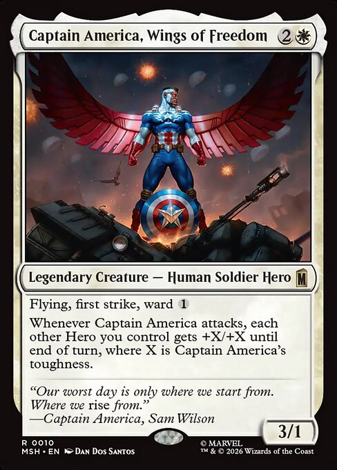 Captain America, Wings of Freedom Magic: The Gathering card