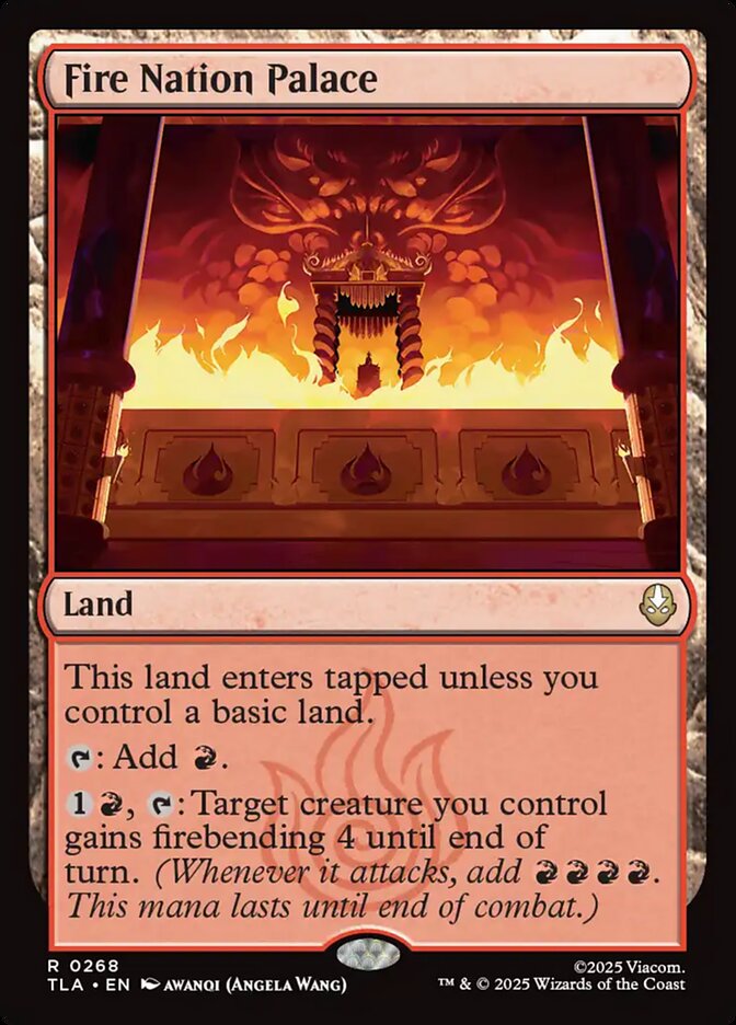 Fire Nation Palace Magic: The Gathering card