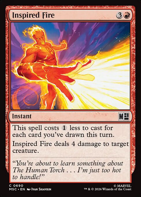Inspired Fire Magic: The Gathering card