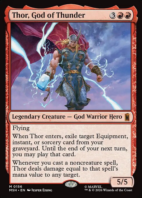 Thor, God of Thunder Magic: The Gathering card
