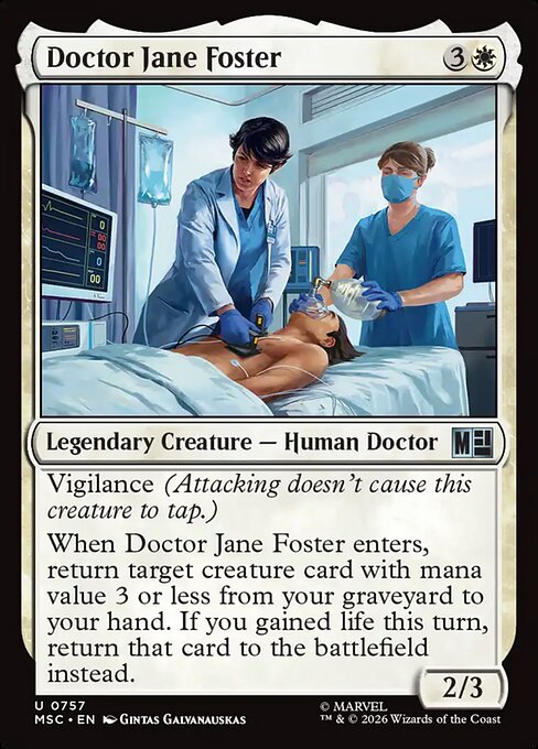 Doctor Jane Foster Magic: The Gathering card