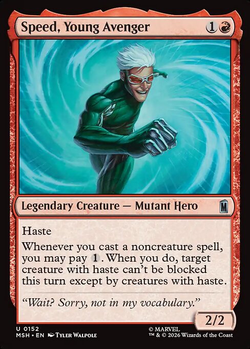 Speed, Young Avenger Magic: The Gathering card