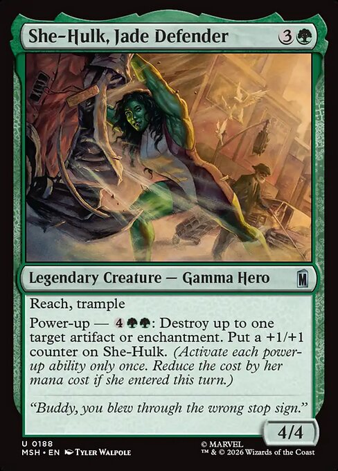 She-Hulk, Jade Defender Magic: The Gathering card
