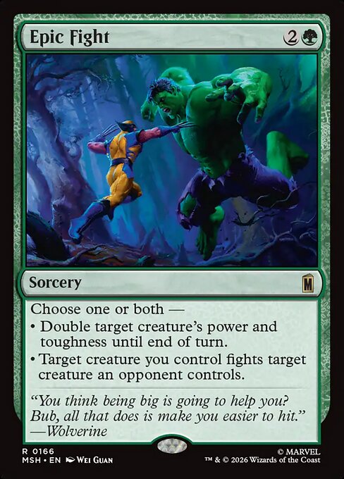 Epic Fight Magic: The Gathering card
