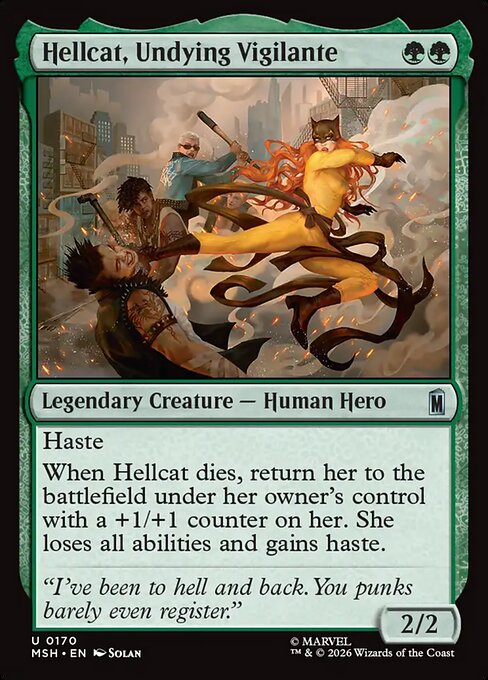 Hellcat, Undying Vigilante Magic: The Gathering card