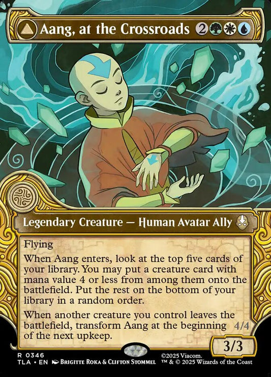 Aang, at the Crossroads // Aang, Destined Savior Magic: The Gathering card