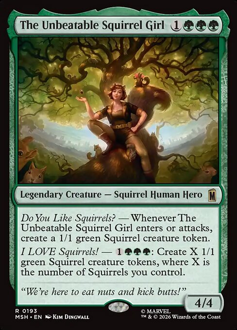 The Unbeatable Squirrel Girl Magic: The Gathering card