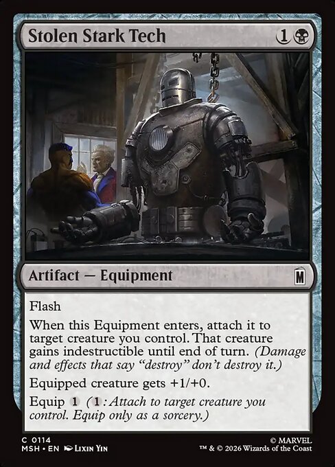 Stolen Stark Tech Magic: The Gathering card