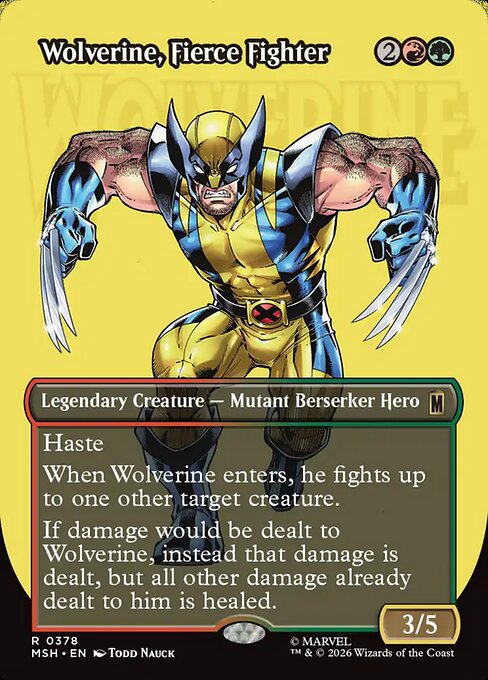 Wolverine, Fierce Fighter Magic: The Gathering card