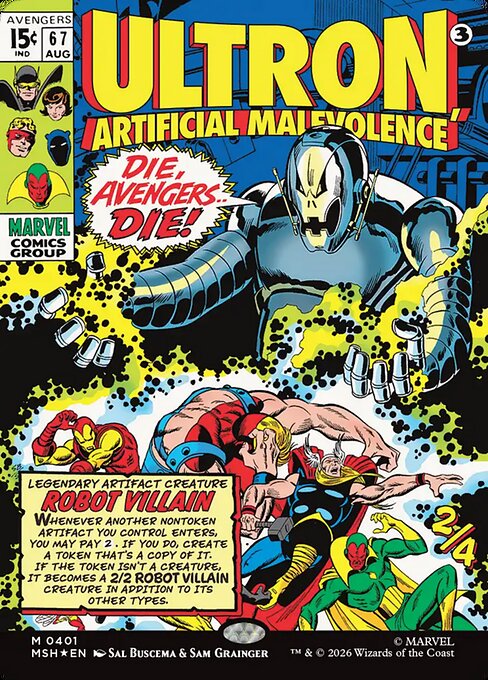 Ultron, Artificial Malevolence Magic: The Gathering card