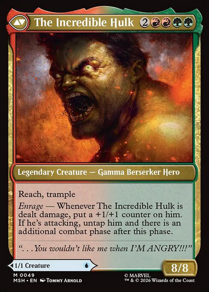 The Incredible Hulk Magic: The Gathering card