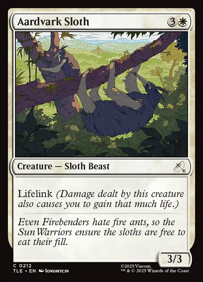 Aardvark Sloth card image