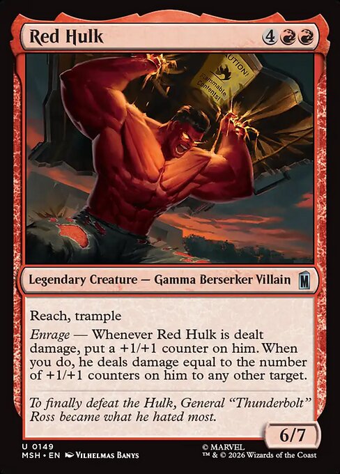 Red Hulk Magic: The Gathering card