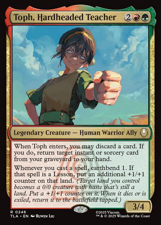 Toph, Hardheaded Teacher Magic: The Gathering card