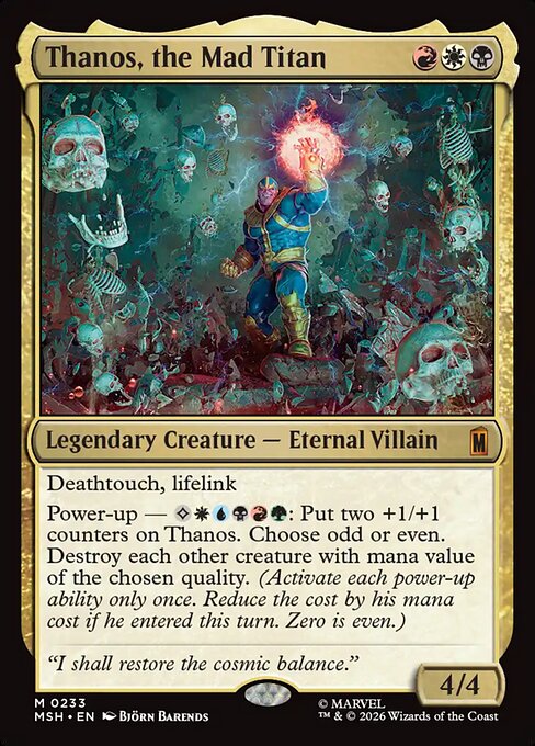 Thanos, the Mad Titan Magic: The Gathering card