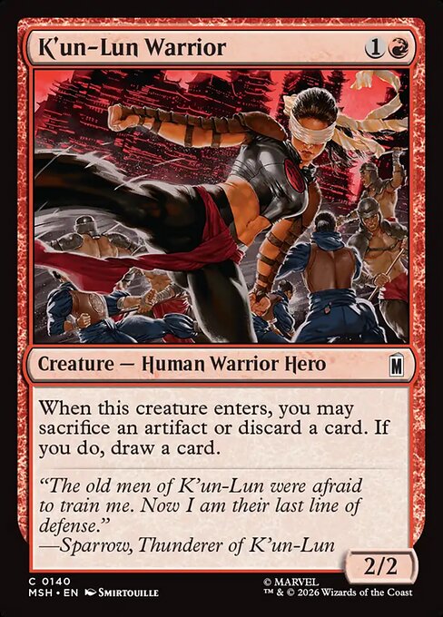 K'un-Lun Warrior Magic: The Gathering card