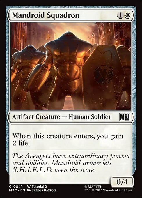 Mandroid Squadron Magic: The Gathering card