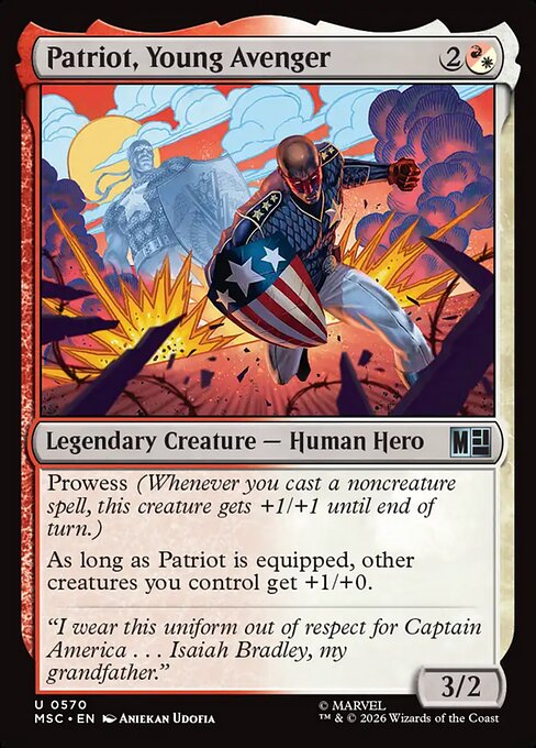 Patriot, Young Avenger Magic: The Gathering card