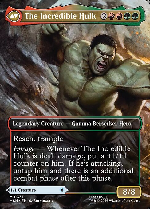 The Incredible Hulk Magic: The Gathering card
