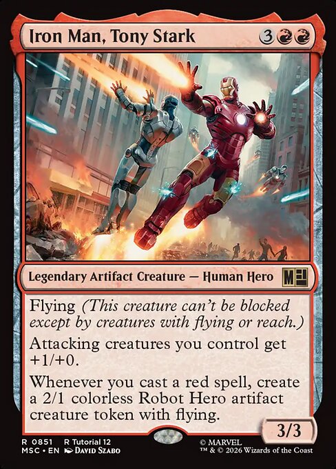 Iron Man, Tony Stark Magic: The Gathering card