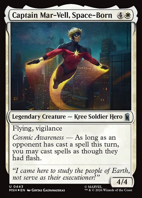 Captain Mar-Vell, Space-Born Magic: The Gathering card