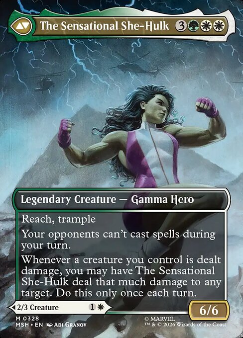 The Sensational She-Hulk Magic: The Gathering card