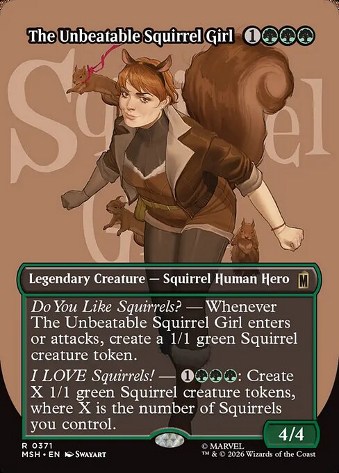 The Unbeatable Squirrel Girl Magic: The Gathering card