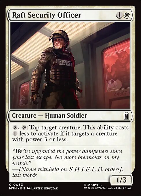 Raft Security Officer Magic: The Gathering card