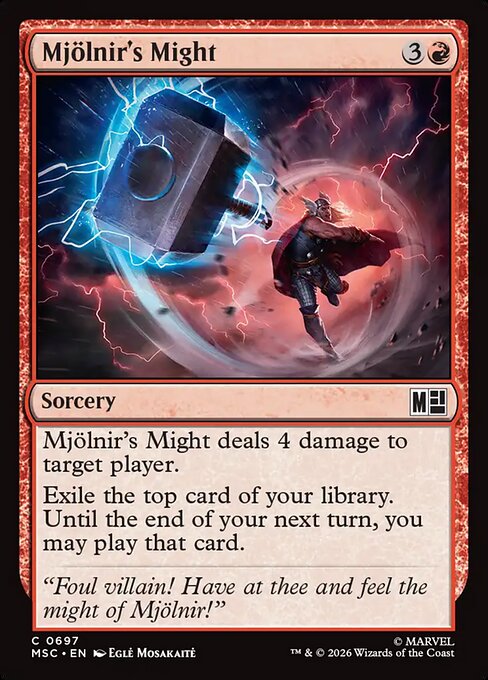 Mjölnir's Might Magic: The Gathering card