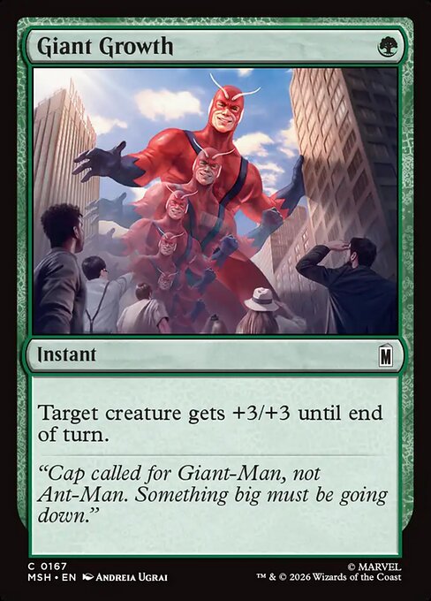 Giant Growth Magic: The Gathering card