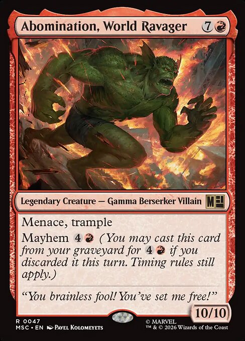 Abomination, World Ravager Magic: The Gathering card
